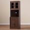 Baxton Studio Laurana Modern Dark Walnut Finished Kitchen Cabinet and Hutch 147-8318 - alternate 7